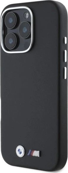 Etui plecki BMW M Smooth Full Wrapped Metal MagSafe do Apple iPhone 16 Pro Max Black (BMHCP16X23PMWK) - obraz 2