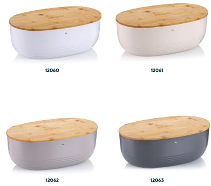 Chlebnik Kela Namur 37.5 x 23 x 14 cm Ciemno-szary (12063) - obraz 7