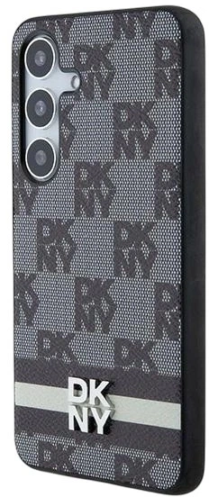 Панель DKNY Leather Checkered Mono Pattern & Printed Stripes для Samsung Galaxy S24 Black (3666339276836) - зображення 4
