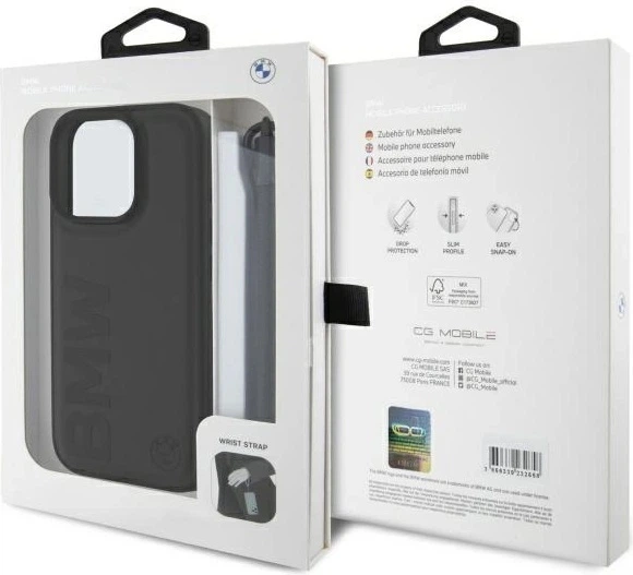 Etui plecki BMW Signature Leather Wordmark Cord do Apple iPhone 16 Pro Max Black (BMHCP16X23RMRLK) - obraz 7
