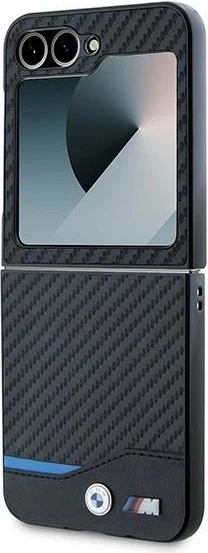 Панель BMW Carbon Blue Line для Samsung Galaxy Z Flip 6 Black (BMHCZF622NBCK) - зображення 6