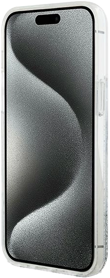 Etui DKNY Liquid Glitter Big Logo do Apple iPhone 15 Pro White (3666339270919) - obraz 5