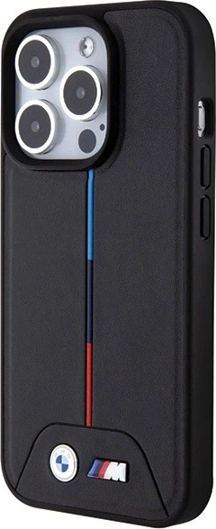 Панель BMW Quilted Tricolor MagSafe для Apple iPhone 15 Pro Black (BMHMP15L22PVTK) - зображення 2