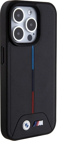 Панель BMW Quilted Tricolor MagSafe для Apple iPhone 15 Pro Black (BMHMP15L22PVTK) - зображення 4