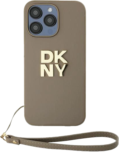 Панель DKNY Wrist Strap Stock Logo для Apple iPhone 15 Pro Beige (3666339264895) - зображення 3