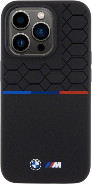 Etui plecki BMW M Silicone Pattern MagSafe do Apple iPhone 15 Pro Black (BMHMP15L22SMPK) - obraz 3