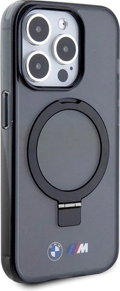Etui plecki BMW Ring Stand M Collection MagSafe do Apple iPhone 15 Pro Black (BMHMP15LURSK) - obraz 4