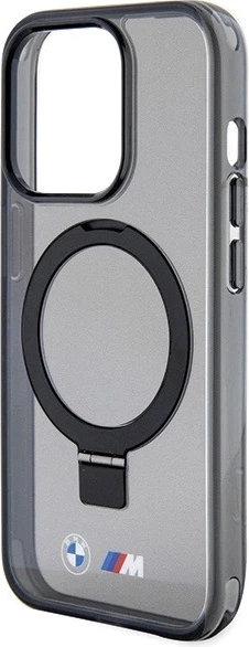 Etui plecki BMW Ring Stand M Collection MagSafe do Apple iPhone 15 Pro Black (BMHMP15LURSK) - obraz 6