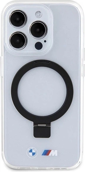Etui plecki BMW Ring Stand M Collection MagSafe do Apple iPhone 15 Pro Transparent (BMHMP15LURST) - obraz 3