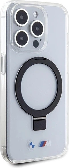 Etui plecki BMW Ring Stand M Collection MagSafe do Apple iPhone 15 Pro Transparent (BMHMP15LURST) - obraz 4
