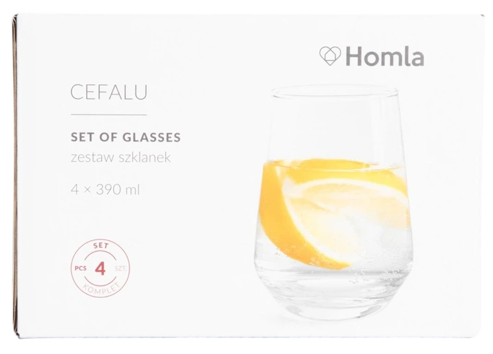Zestaw szklanek Homla Cefalu 390 ml 4 szt (5906496726750) - obraz 2