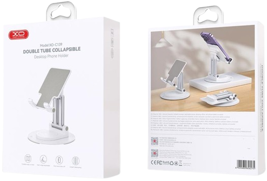 Подставка для телефона XO C139 Metal Foldable White (C139_White) - изображение 4