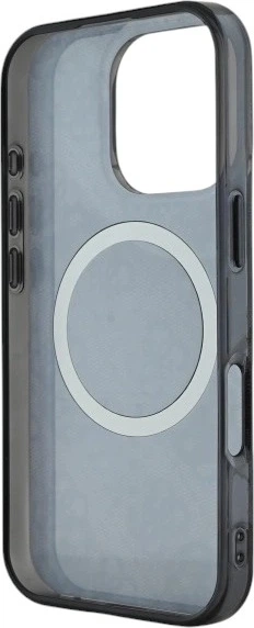 Etui Guess IML Peony On 4G Background MagSafe do Apple iPhone 16 Pro Black (GUHMP16LH4PYEEK) - obraz 6