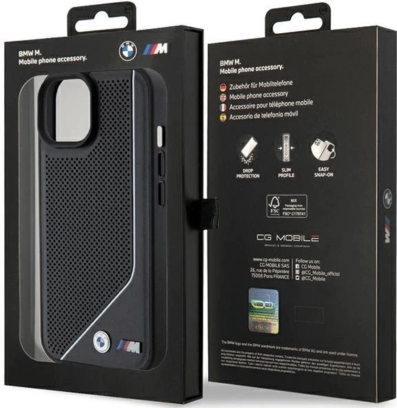 Панель BMW Perforated Twisted Line MagSafe для Apple iPhone 15/14/13 Black (BMHMP15S23PUCPK) - зображення 8