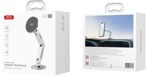 Автодержатель для телефона XO C148 Universal Magnetic Metal 360° Silver (C148_Silver) - Фото 6 Автодержатель для телефона XO C148 Universal Magnetic Metal 360° Silver (C148_Silver) - изображение 6