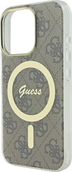 Панель Guess IML 4G MagSafe для Apple iPhone 16 Pro Brown (GUHMP16LH4STW) - зображення 5