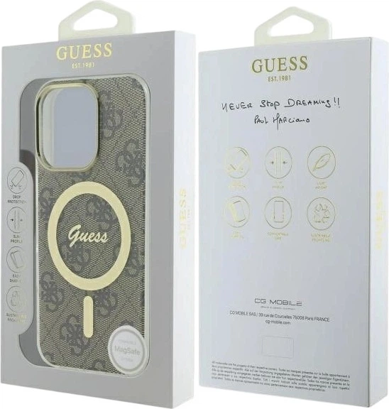 Панель Guess IML 4G MagSafe для Apple iPhone 16 Pro Brown (GUHMP16LH4STW) - зображення 7