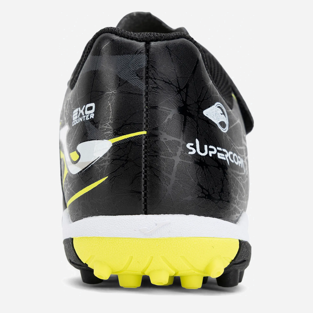 Детские футбольные бутсы-сороконожки для мальчика Joma Super Copa Jr 2501 SCJW2501TFV 25 (8С) Черные (8447368120889) - изображение 4