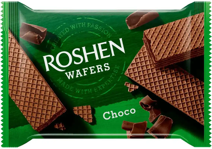 Вафлі Roshen Wafers шоколад 72г - Фото 1 Вафлі Roshen Wafers шоколад 72г - изображение 1