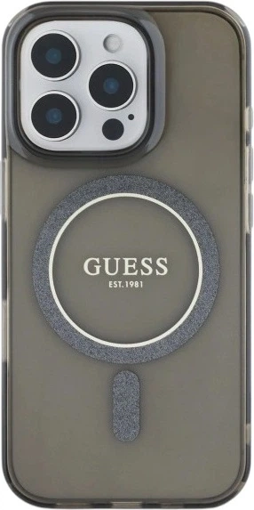 Панель Guess IML Glitter Circle MagSafe для Apple iPhone 16 Pro Black (GUHMP16LHFGEREK) - зображення 2