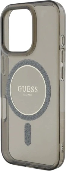 Панель Guess IML Glitter Circle MagSafe для Apple iPhone 16 Pro Black (GUHMP16LHFGEREK) - зображення 6