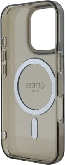 Панель Guess IML Glitter Circle MagSafe для Apple iPhone 16 Pro Black (GUHMP16LHFGEREK) - зображення 7