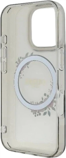 Панель Guess IML Flowers Wreath MagSafe для Apple iPhone 16 Pro Black (GUHMP16LHFWFCK) - зображення 7