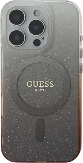 Etui Guess IML Glitter Gradient MagSafe do Apple iPhone 16 Pro Brown (GUHMP16LHGRCELW) - obraz 2