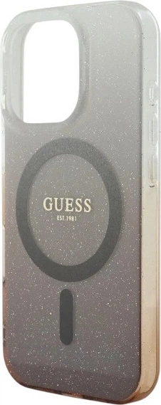 Etui Guess IML Glitter Gradient MagSafe do Apple iPhone 16 Pro Brown (GUHMP16LHGRCELW) - obraz 6