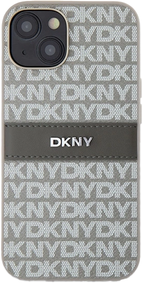 Etui DKNY Leather Mono Stripe & Metal Logo do Apple iPhone 14 Plus/15 Plus Beige (3666339260545) - obraz 3