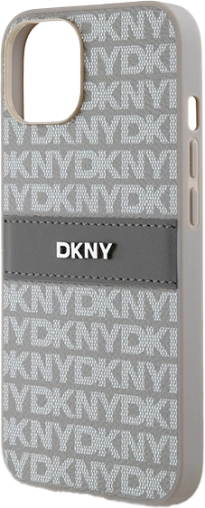 Etui DKNY Leather Mono Stripe & Metal Logo do Apple iPhone 14 Plus/15 Plus Beige (3666339260545) - obraz 6