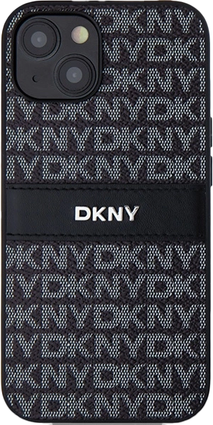Etui DKNY Leather Mono Stripe & Metal Logo do Apple iPhone 14 Plus/15 Plus Black (3666339260408) - obraz 3