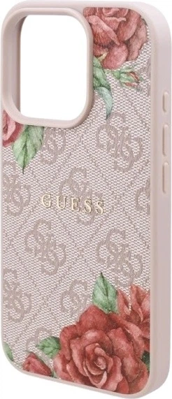 Etui Guess 4G Flowers Print MagSafe do Apple iPhone 16 Pro Pink (GUHMP16LP4ROPEMCP) - obraz 6