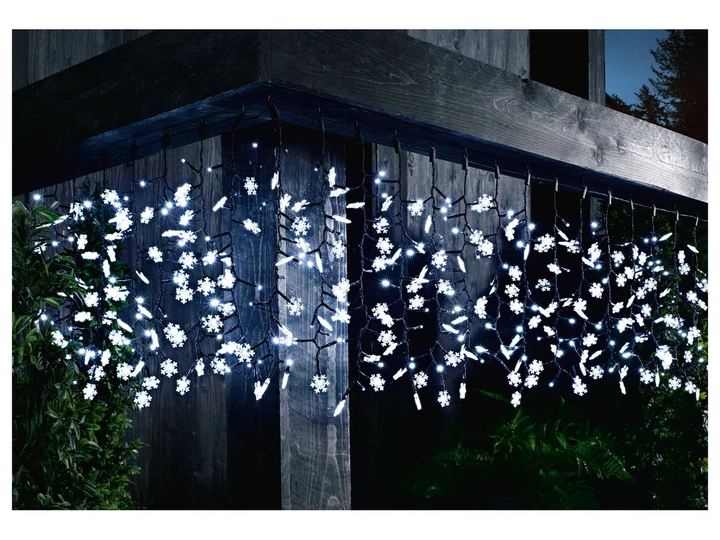 LIVARNO home LED световой занавес со снежинками – 440 LED (холодный белый свет) - Фото 1 LIVARNO home LED световой занавес со снежинками – 440 LED (холодный белый свет) - изображение 1