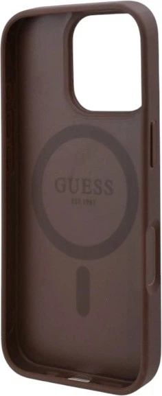 Etui Guess 4G Flowers Print MagSafe do Apple iPhone 16 Pro Brown (GUHMP16LP4ROPEMCW) - obraz 7
