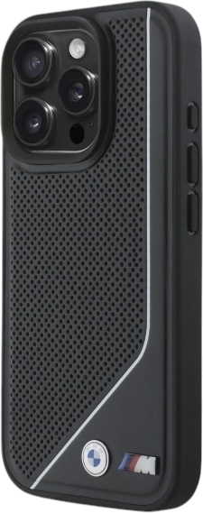Панель BMW M Perforated Twisted Line MagSafe для Apple iPhone 16 Pro Black (BMHMP16L23PUCPK) - зображення 2