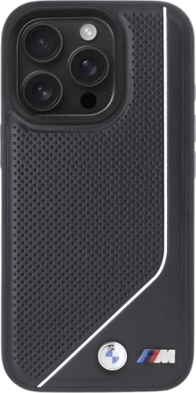Панель BMW M Perforated Twisted Line MagSafe для Apple iPhone 16 Pro Black (BMHMP16L23PUCPK) - зображення 3