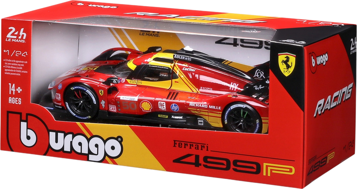 Металева модель Bburago Ferrari Racing 499P 1:24 (4893993263127) - зображення 1
