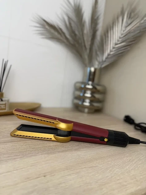 Выпрямитель для волос с кейсом фен выпрямитель 2в1 Airstrait Carry Velvet Red выравниватель стайлер для укладки волос утюжок для выравнивания волос фен для волос 2в1 кейс для хранения - изображение 4