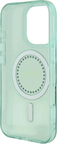 Etui Guess IML Rhinestones MagSafe do Apple iPhone 16 Pro Green (GUHMP16LPFTDTEN) - obraz 7