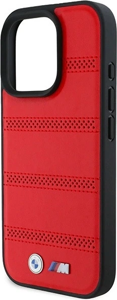 Панель BMW M Perforated And Stitched Line MagSafe для Apple iPhone 16 Pro Red (BMHMP16L23PUSPR) - зображення 6