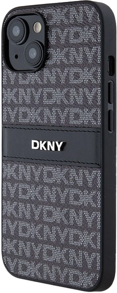 Etui DKNY Leather Mono Stripe & Metal Logo do Apple iPhone 13/14/15 Black (3666339260392) - obraz 2