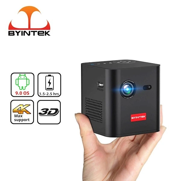Мини проектор BYINTEK Р19 P20 DLP-Link 3D на Android 9 батарея 7800 мАч для смартфона карманный проектор - Фото 3 Мини проектор BYINTEK Р19 P20 DLP-Link 3D на Android 9 батарея 7800 мАч для смартфона карманный проектор - изображение 3