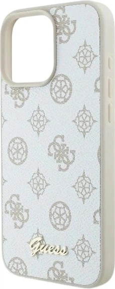 Etui Guess Peony Script Logo MagSafe do Apple iPhone 16 Pro White (GUHMP16LPGPYSH) - obraz 6