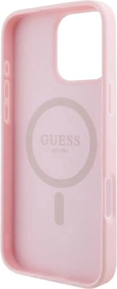 Etui Guess Peony Script Logo MagSafe do Apple iPhone 16 Pro Pink (GUHMP16LPGPYSP) - obraz 7