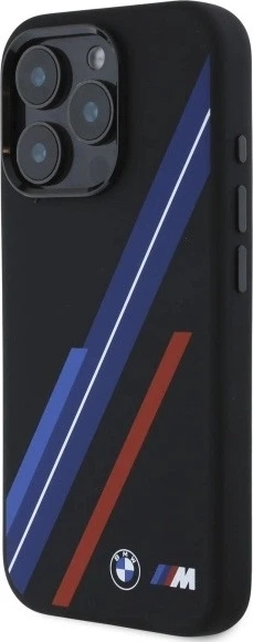 Панель BMW Silicone Random Lines MagSafe для Apple iPhone 16 Pro Black (BMHMP16L23SSPK) - зображення 2