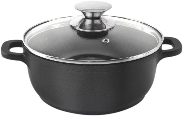 Каструля Orion Grande з кришкою чорна 4 л (8592381143114) - зображення 1