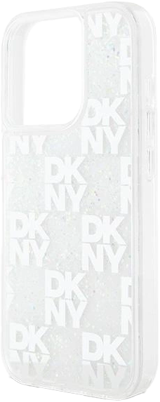 Панель DKNY Liquid Glitter Multilogo для Apple iPhone 15 Pro Max White (3666339271060) - зображення 4