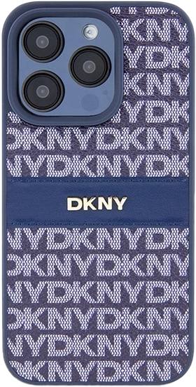 Etui DKNY Leather Mono Stripe & Metal Logo do Apple iPhone 15 Pro Max Blue (3666339260842) - obraz 2