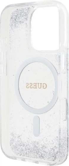 Etui Guess Resin Gradient Glitter MagSafe do Apple iPhone 16 Pro Silver (GUHMP16LRGRGES) - obraz 7